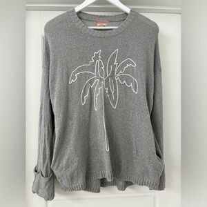 Show Me Your Mumu Sz Small Gray Palm Tree Sweater 🌴 Worn once